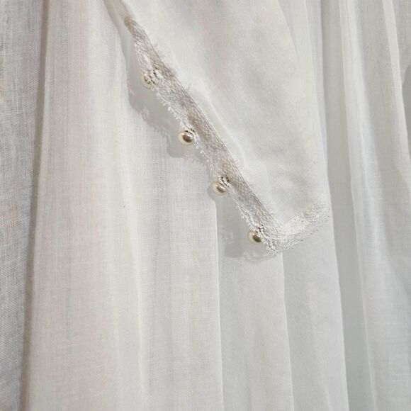 Vintage 70s Gunne Sax White Lace Tiered Wedding Dress Prairie Romantic Bride - Picture 12 of 16